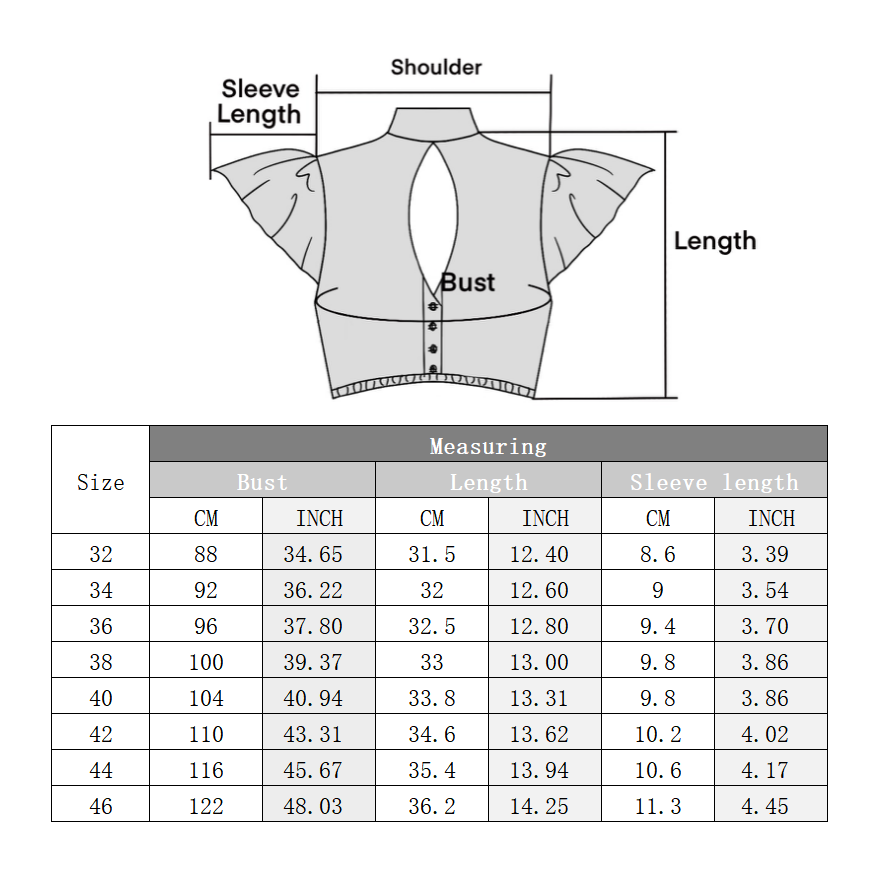 Damen Stehkragen Dirndlbluse Kurzarm Spitzebluse Weiß 32-46(21JB12)