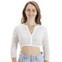 (Im KOSTENLOSEN Angebot) Damen Lange Ärmel Dirndlbluse Spitze Trachtenbluse Weiß 32-46(21JB48)