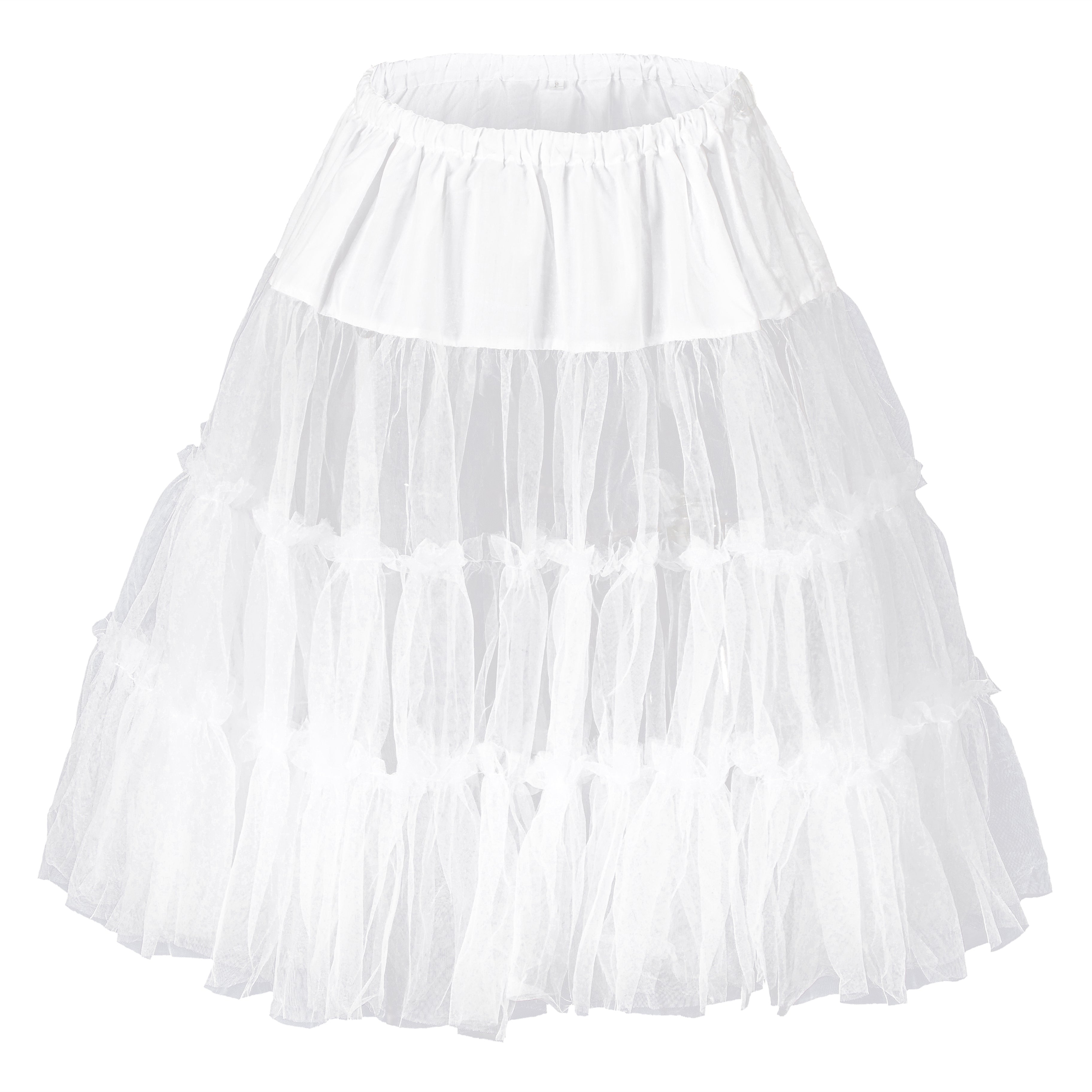 Damen Petticoat Reifrock 50er Jahre Vintage Unterrock 50/60CM(21JP02-03)